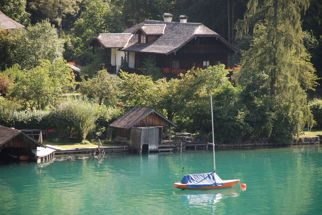 Yacht on an Austrian lake.