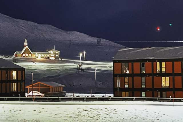 Hotels on the Arctic tundra of Svalbard