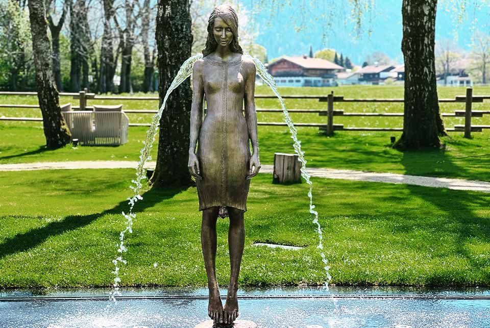 Sculpture in a garden in Tegernsee