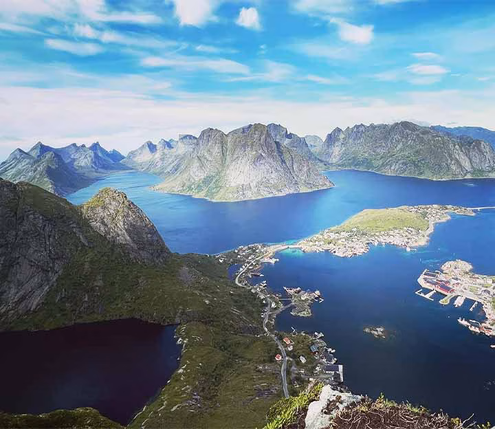 View over the Lofoten islands