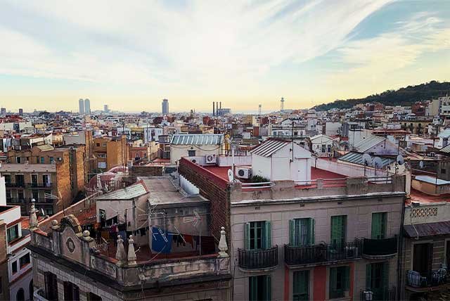 The skyline of Barcelona