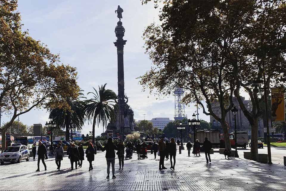 Pedestrian street in Barcelona