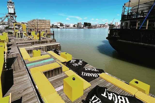 waterfront bar in Bacalan, Bordeaux