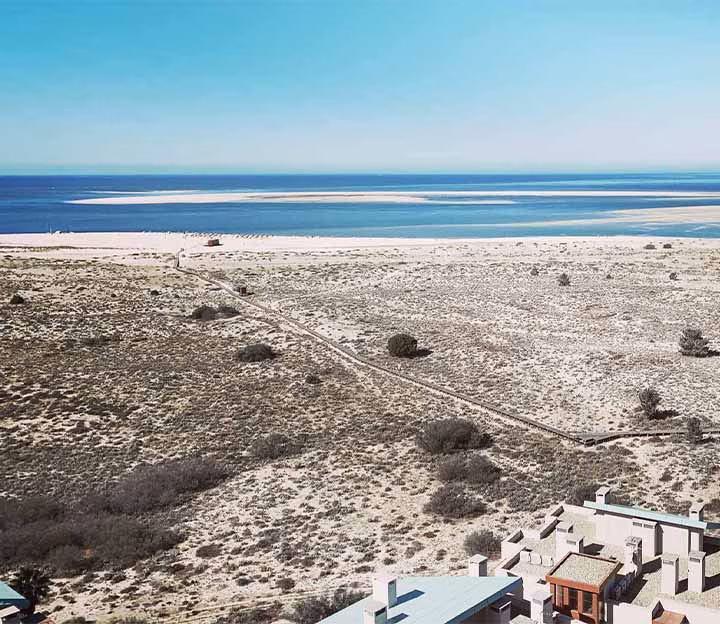 View over the Atlantic coast of Troia, Portugal