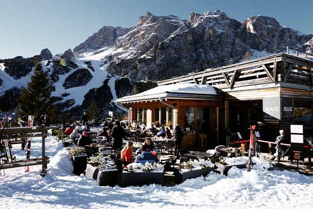 A mountain hut in the Dolomites