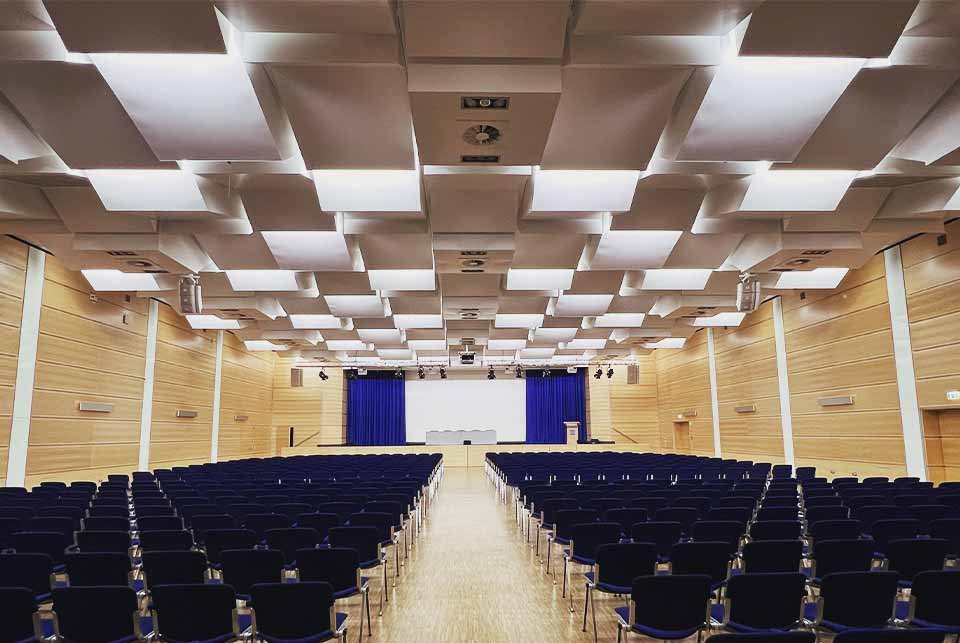 Seats in a conference hall