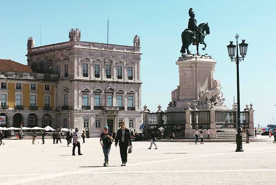 Historic square in Lisbon