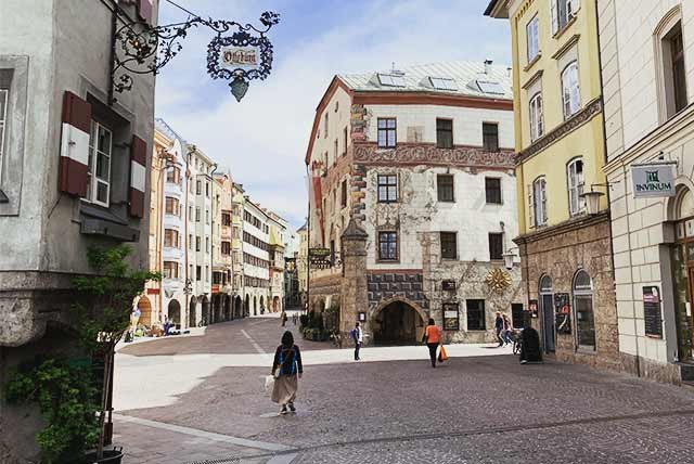 The streets of Innsbruck Old Town