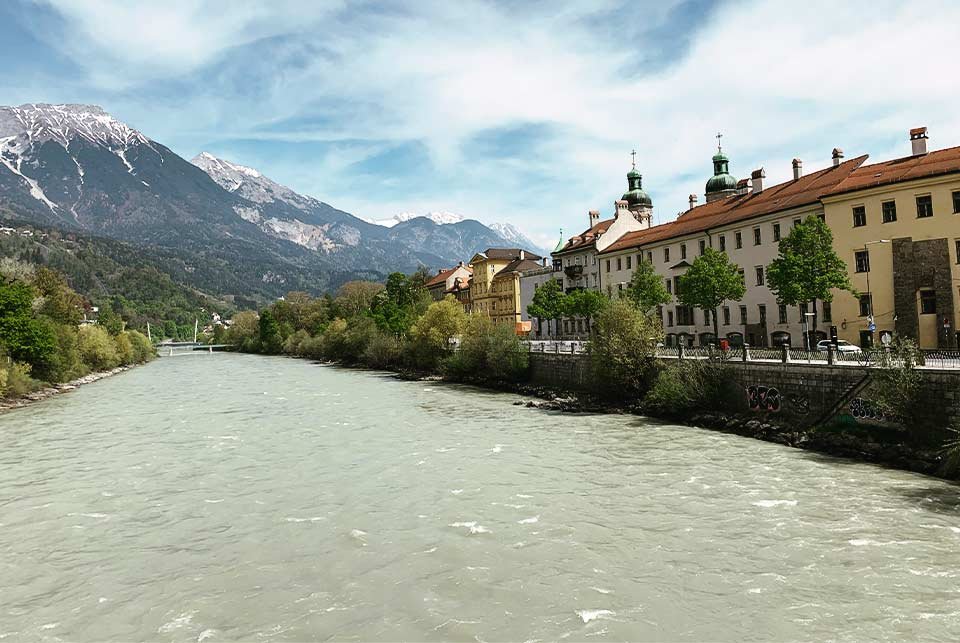 The River Inn running through Innsbruck
