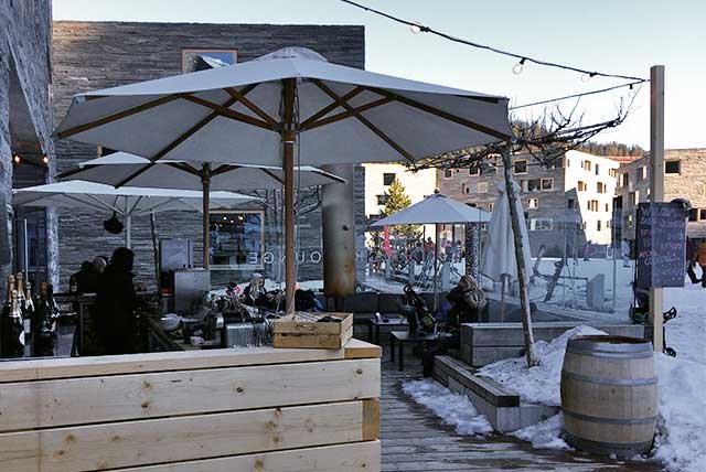 Contemporary restaurant on a mountain