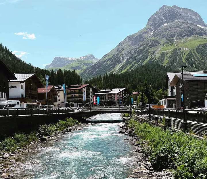 View over the river in Lech