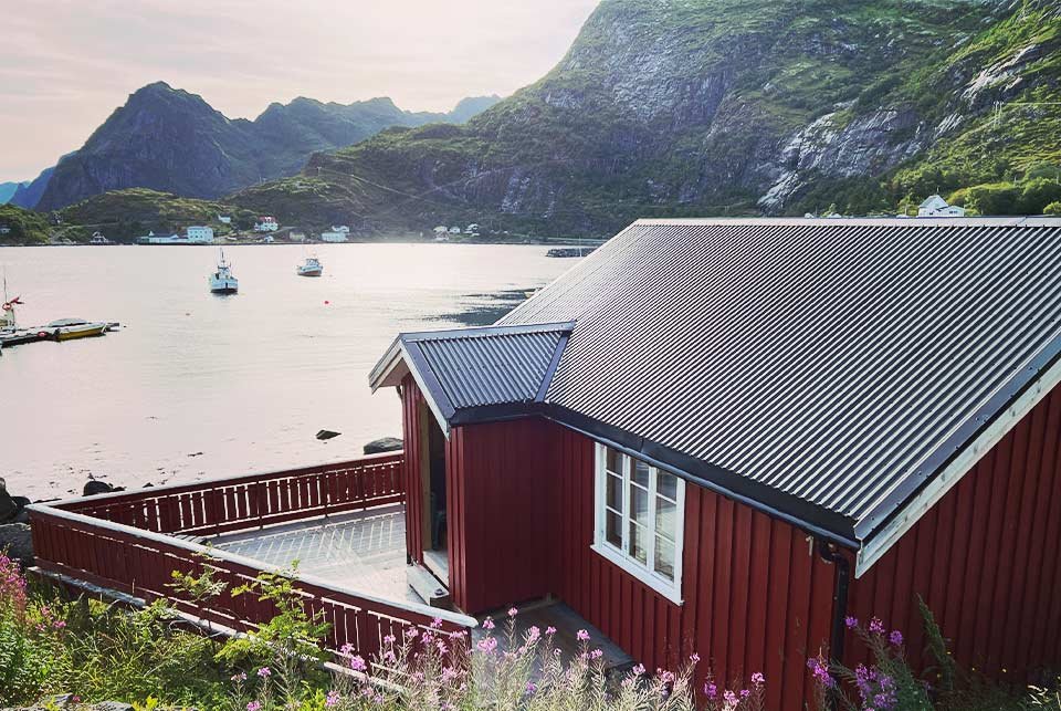Norwegian house on the coast