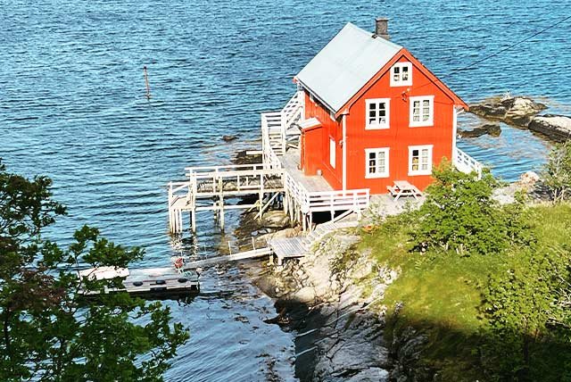 Norwegian house on the coast