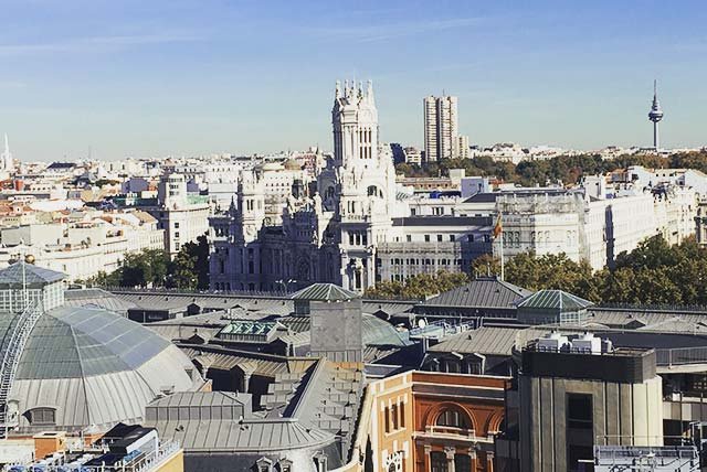 View over the skyline of Madrid.