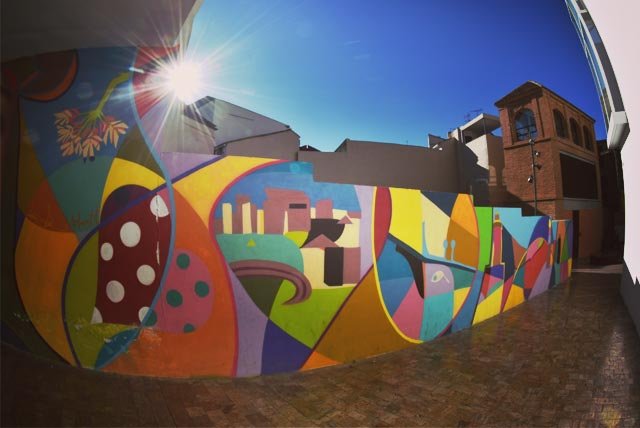 Colourful grafitti on a wall in Malaga