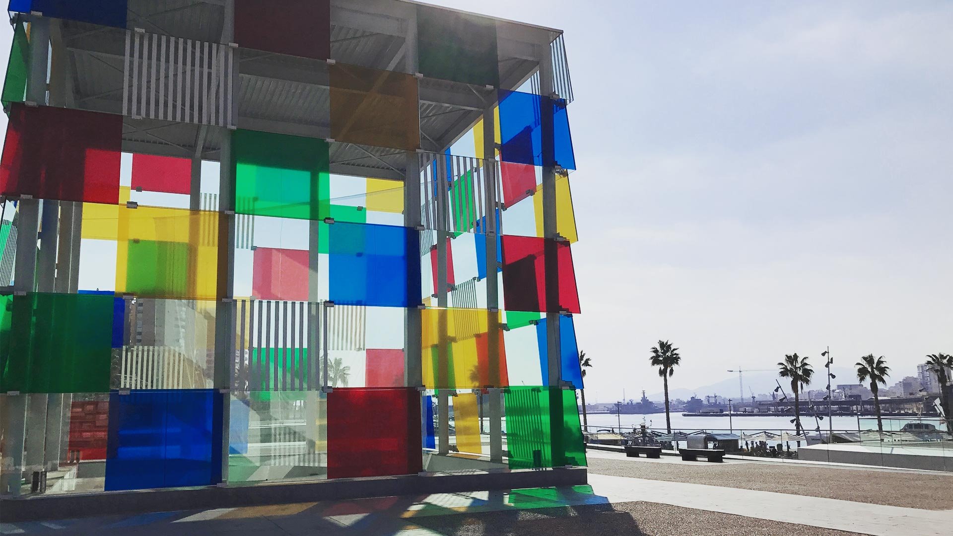 The colourful Pompidou centre in Malaga