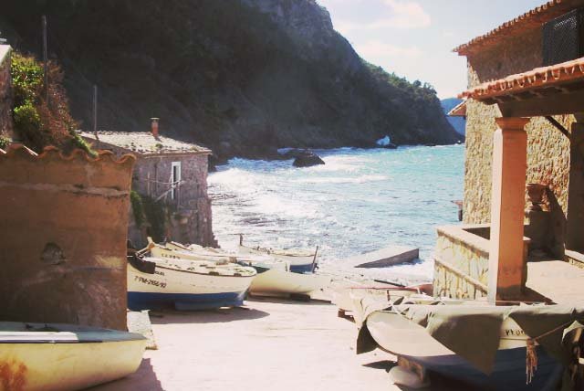 Road down to the sea in Mallorca