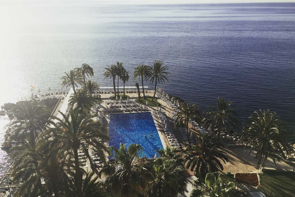 Swimming pool on the coast