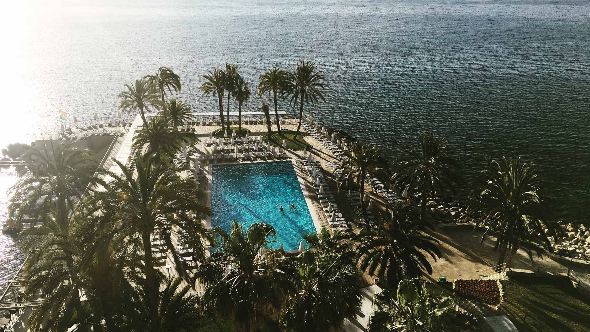 Swimming pool on the coast