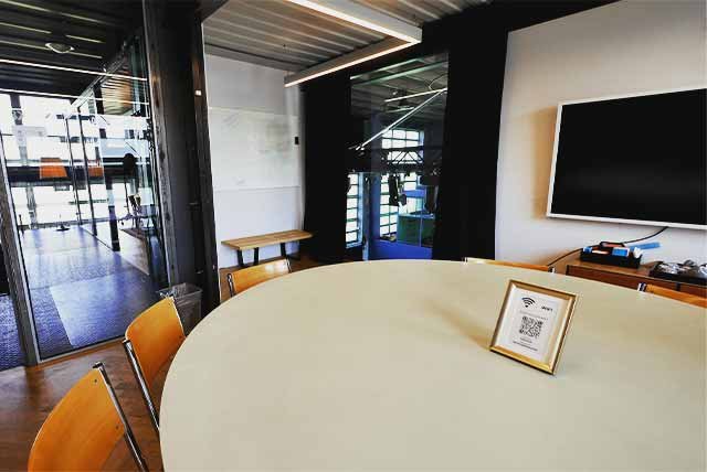 Meeting table in a stylish meeting room