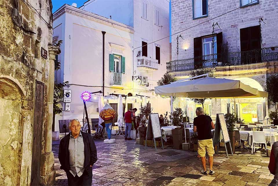 A square in the Old Town of Monopoli