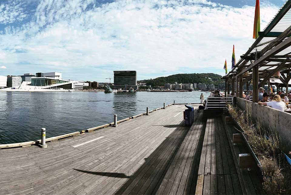 Waterfront bar in Oslo