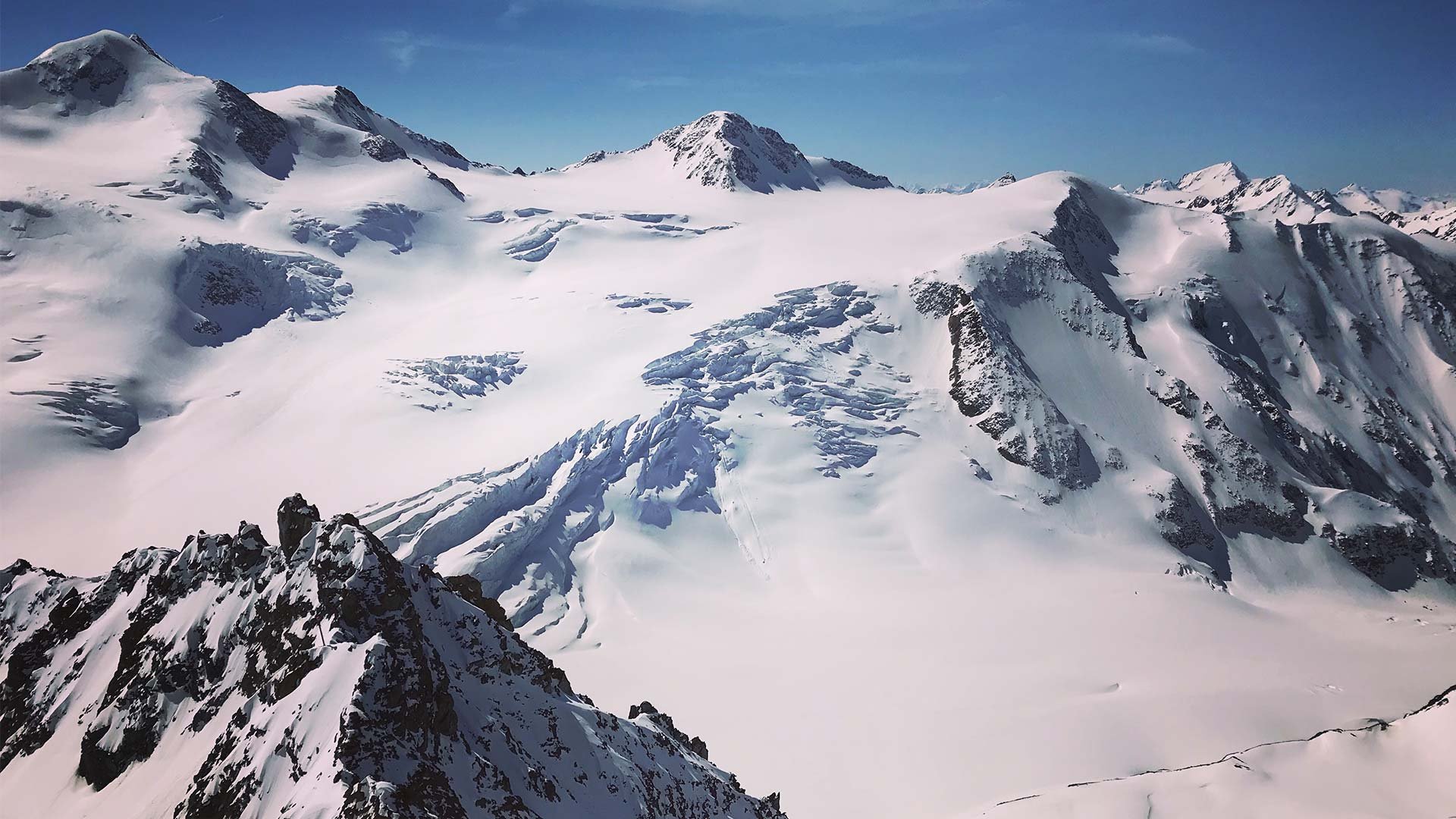 View over a glacial landscape