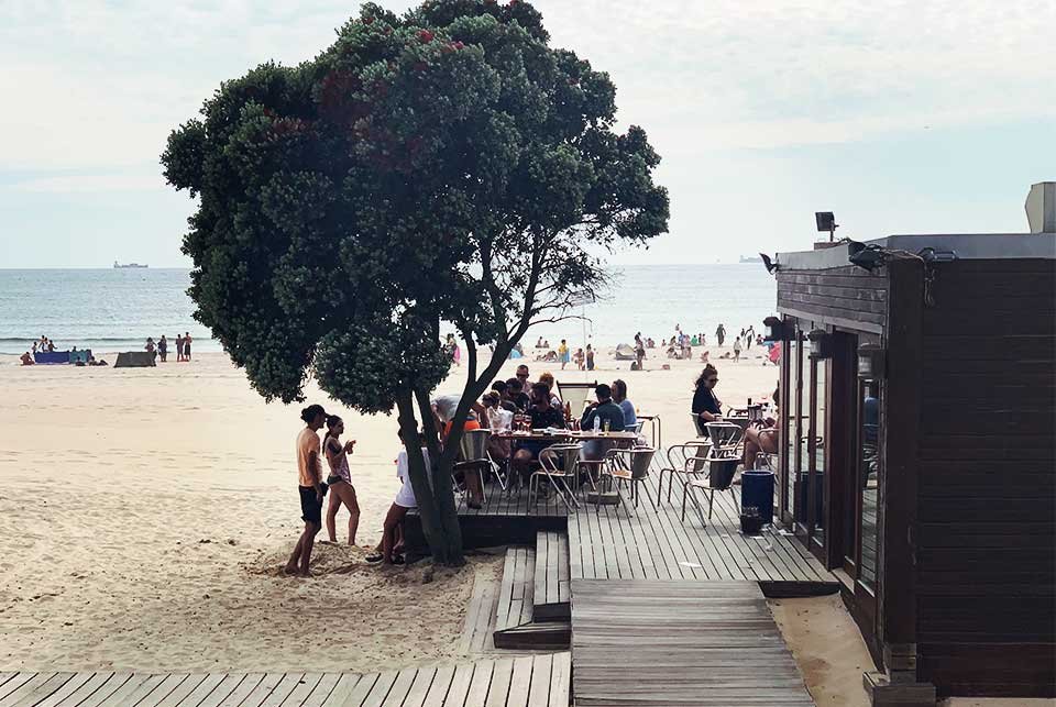 Beach bar on the sands of Porto