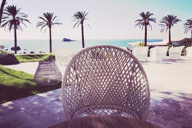 Chair on a beachside terrace