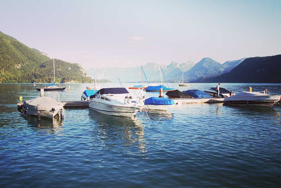 Boats on a lake near Slazburg