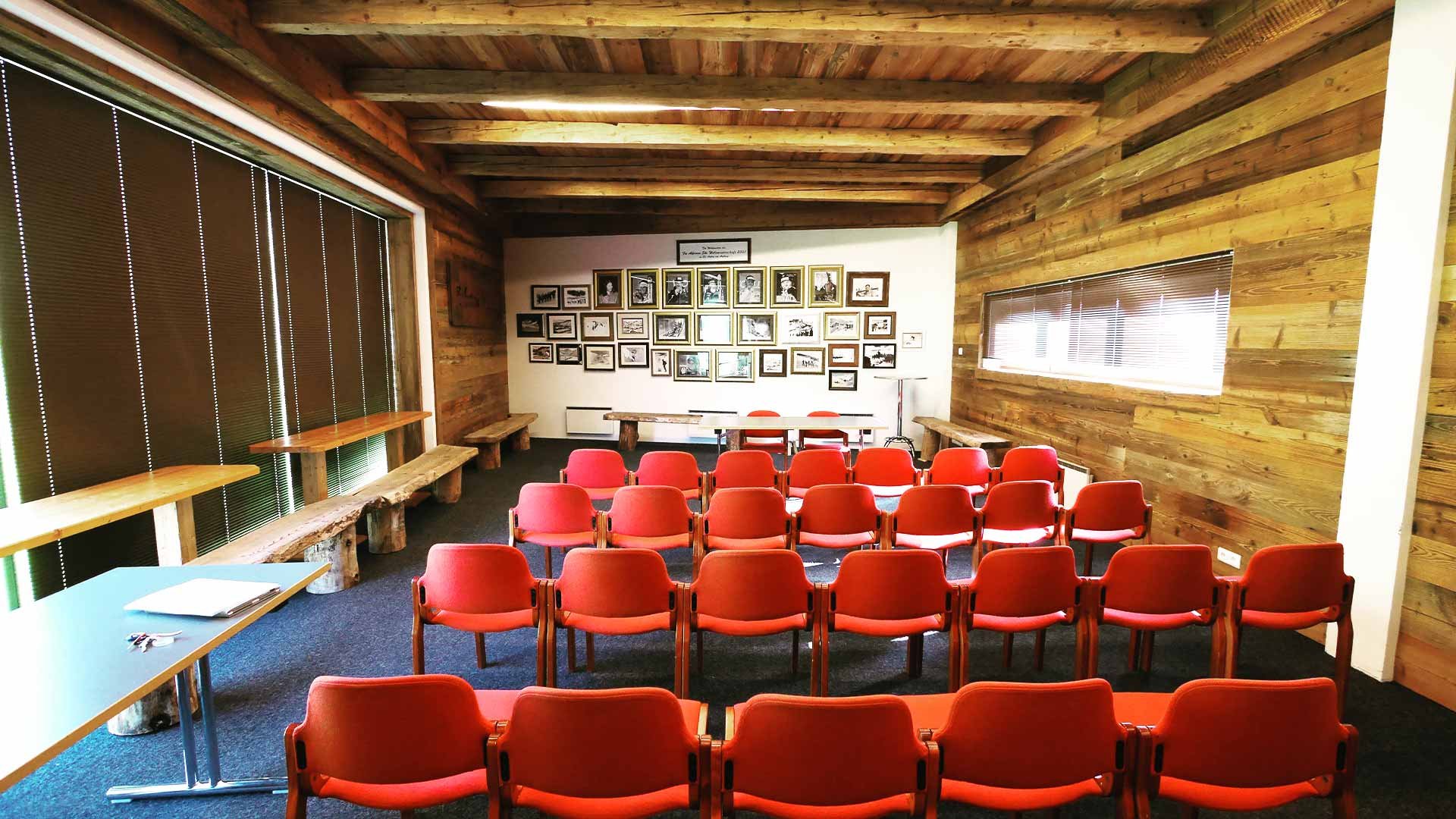 Intimate wooden clad meeting room