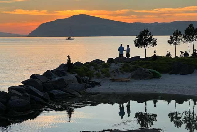 Sunset over an island outside Stavanger