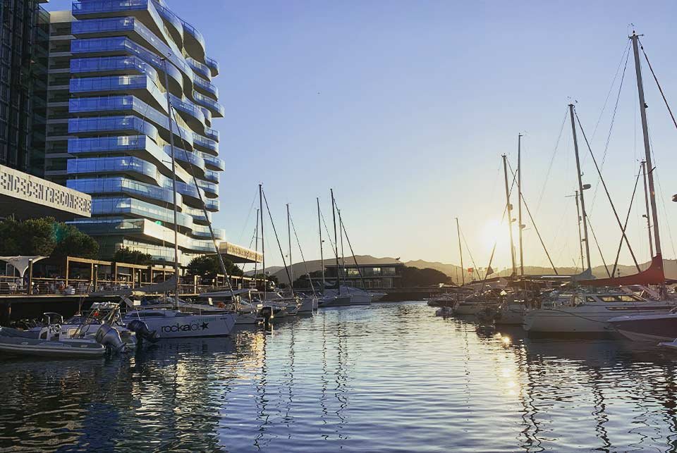 Marina at sunset